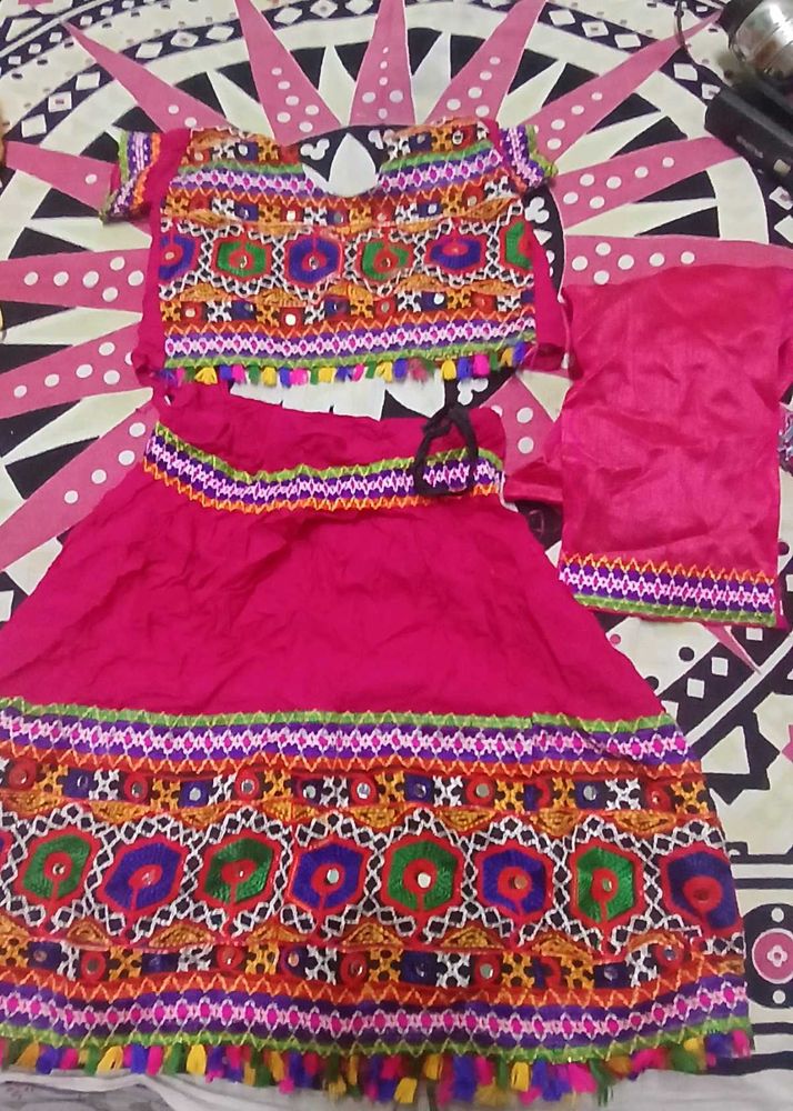 Embroidered Lehenga Choli Set garba