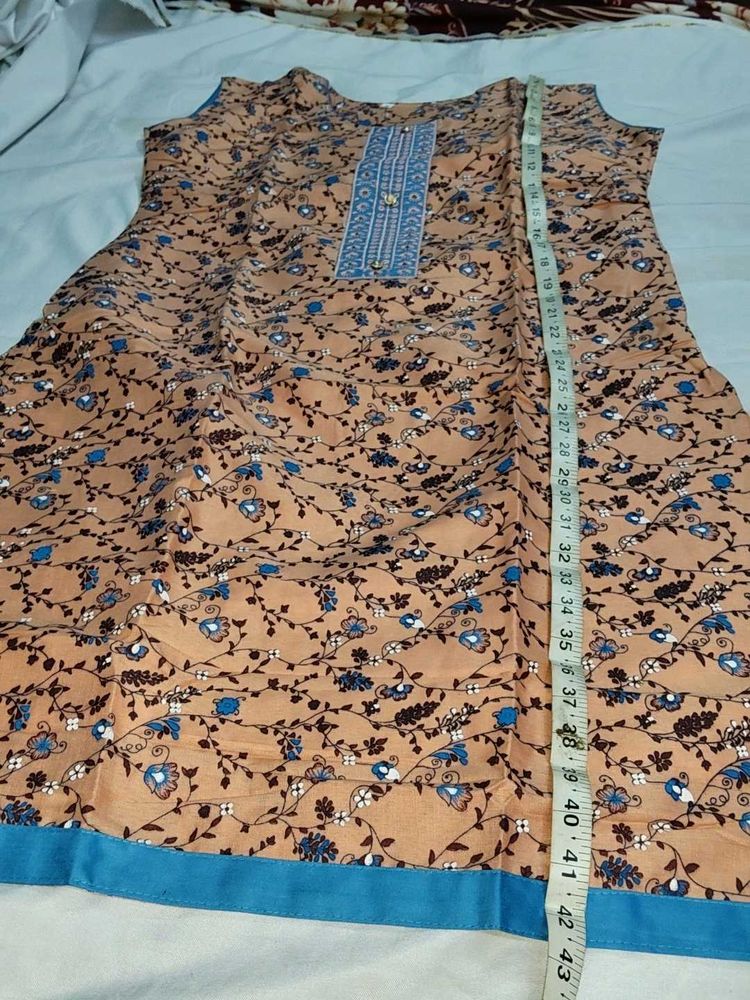 Peach Floral Kurta