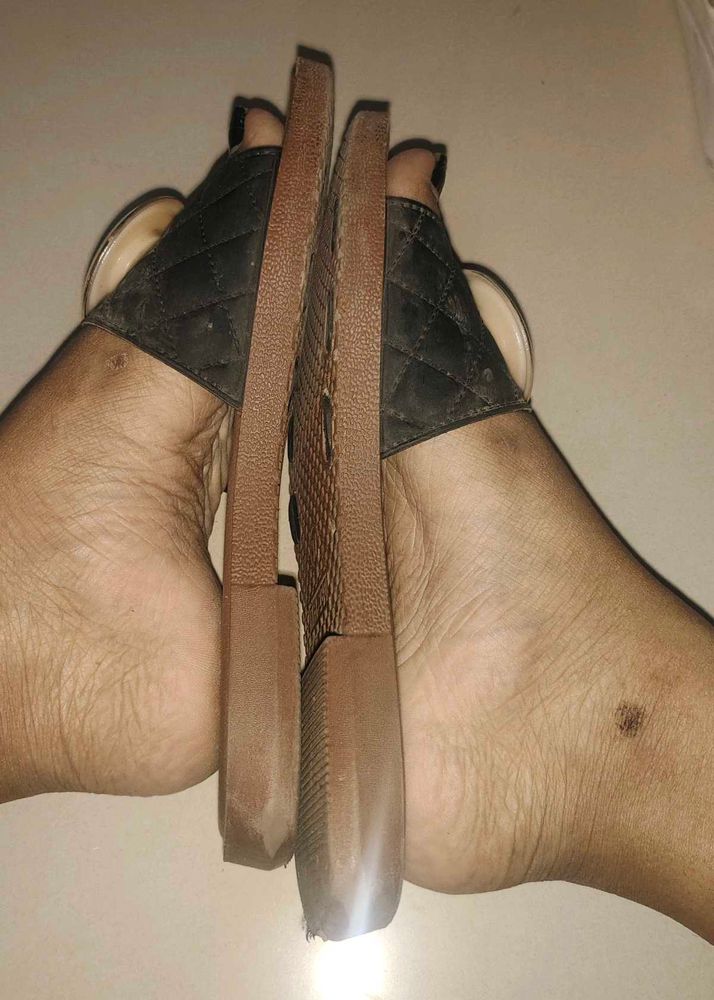 Black Quilted Slides
