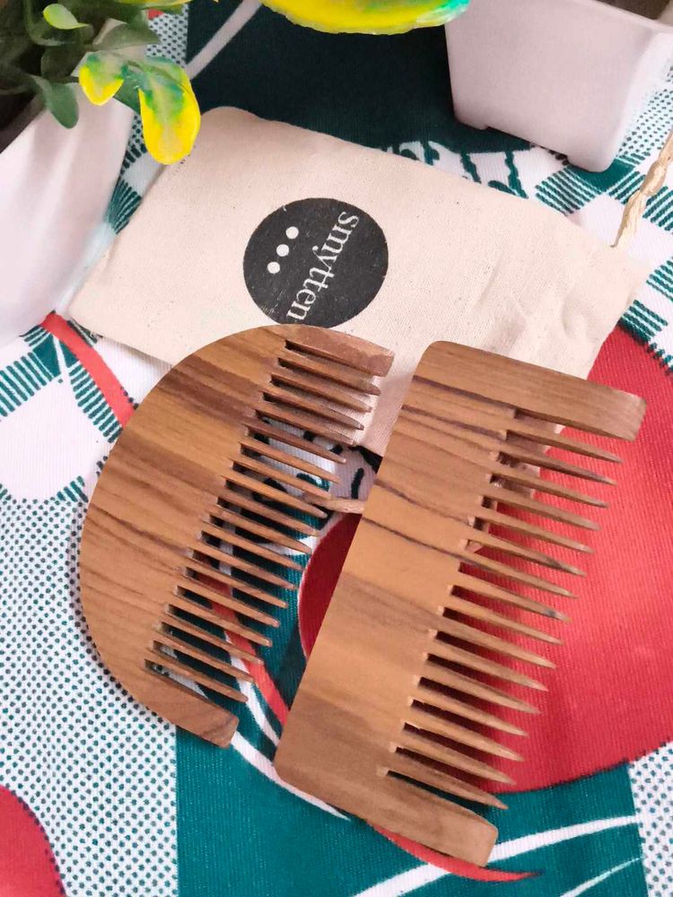 symtten 1) Neem Wooden Twin Comb: This  Wood