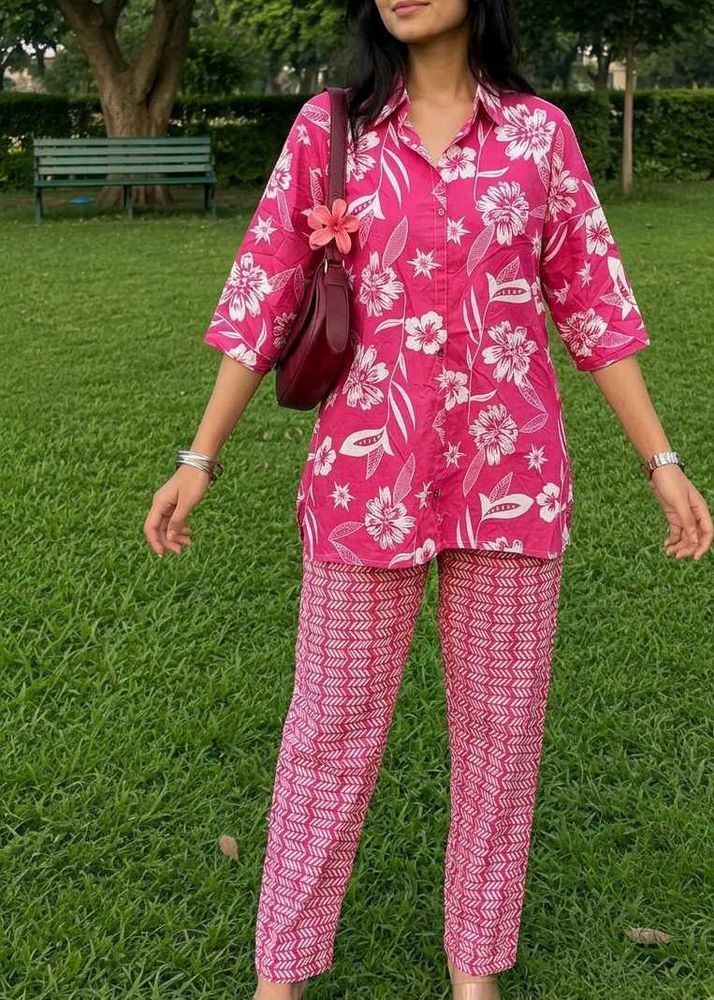 Vibrant Pink Floral co-ord set
