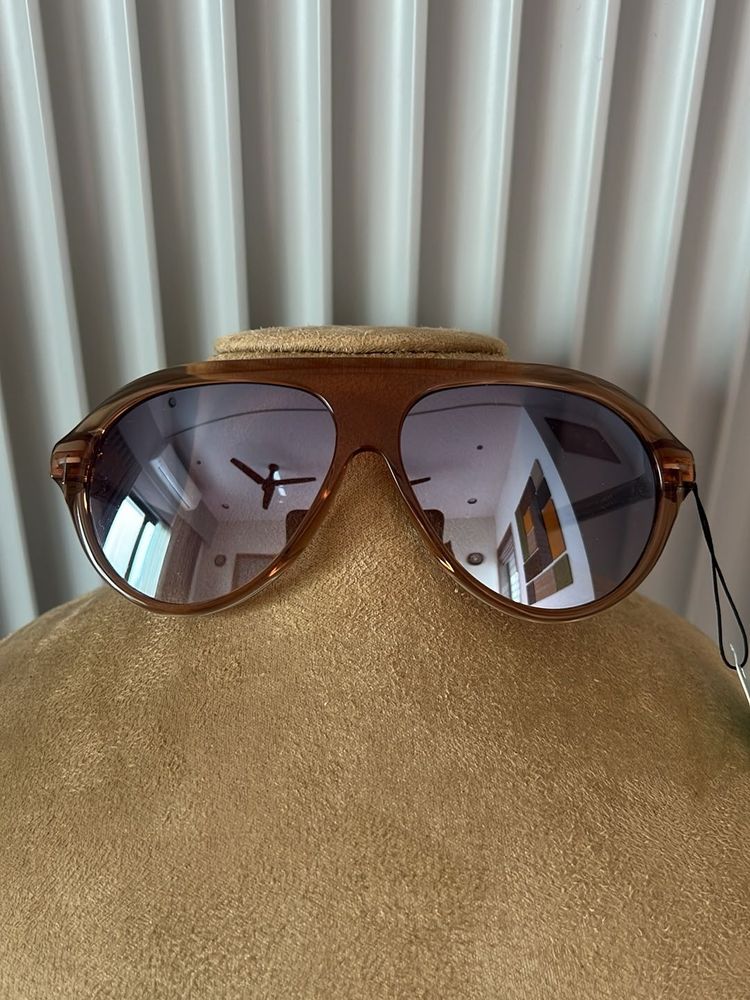 Brown Aviator Sunglasses