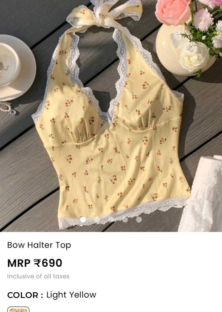 Cute Floral Halter Top