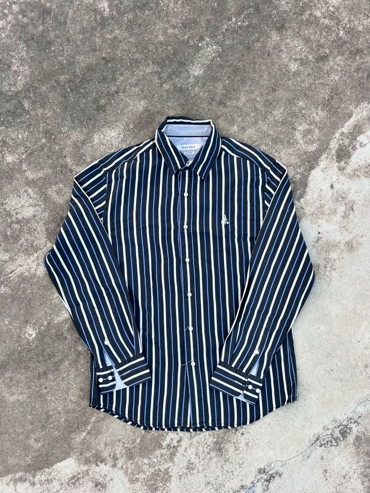 Striped Men's Button-Up Shirt