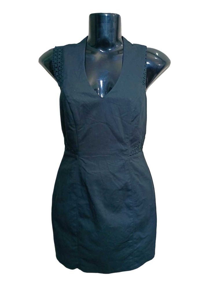 Designer Black Mini Dress Double Layer Size XS &amp; S