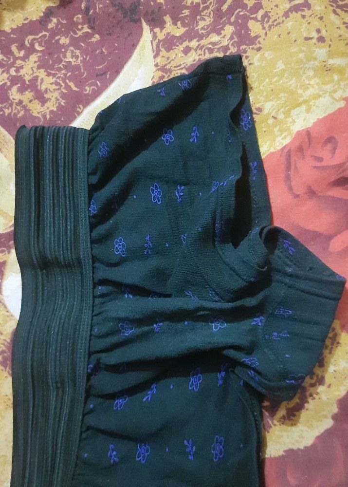 Comfortable Black Printed Panty