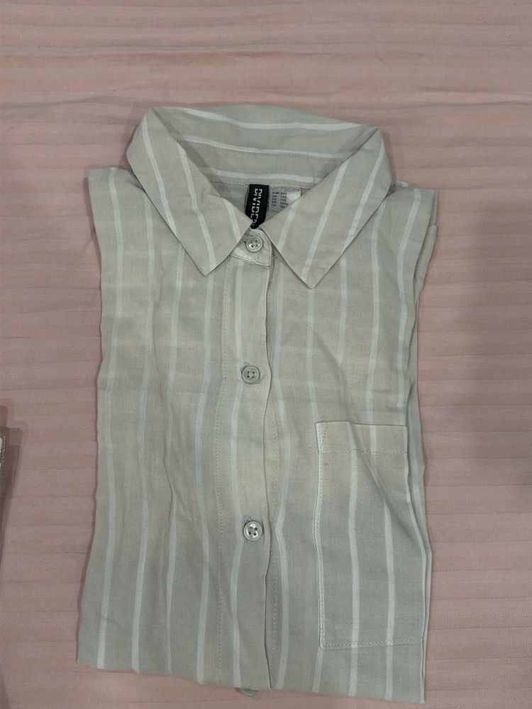 Striped Button-Up Shirt