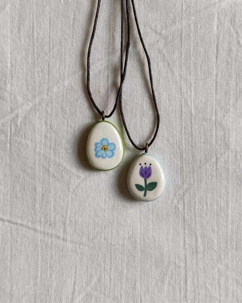 Handmade Floral Pendant Necklaces