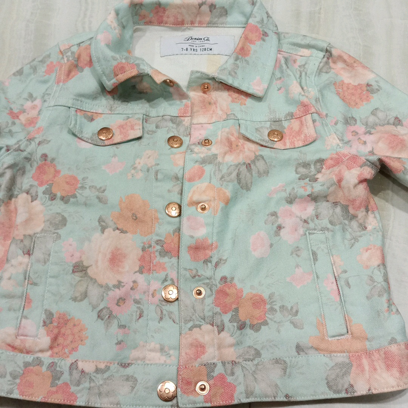 denim printed jacket