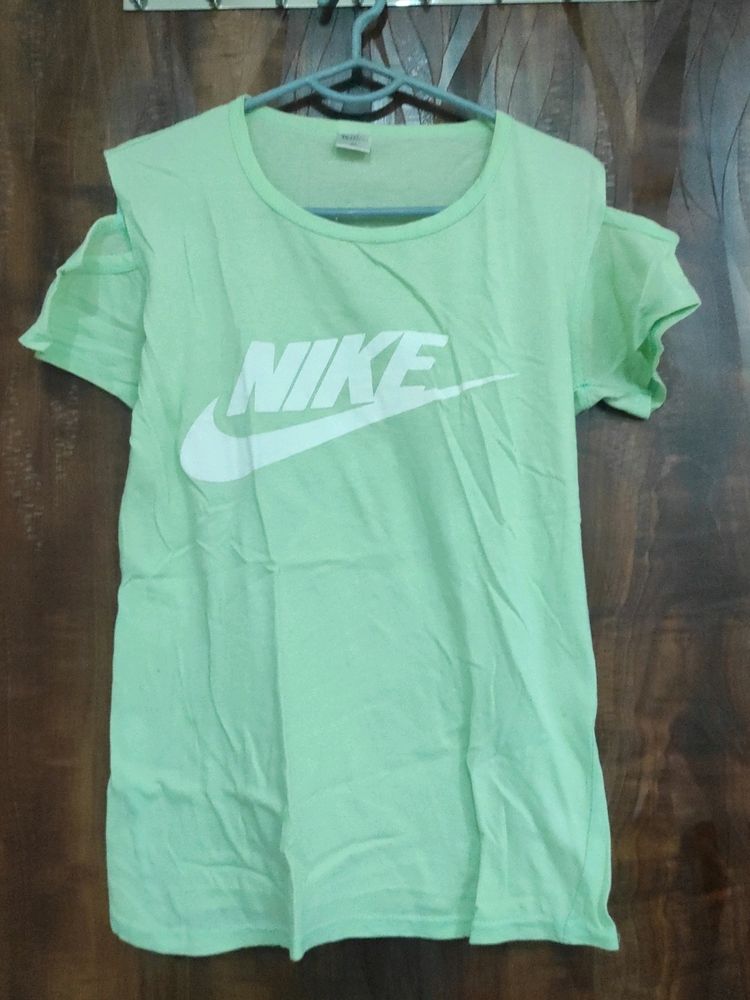 Mint Green Nike Logo T-Shirt