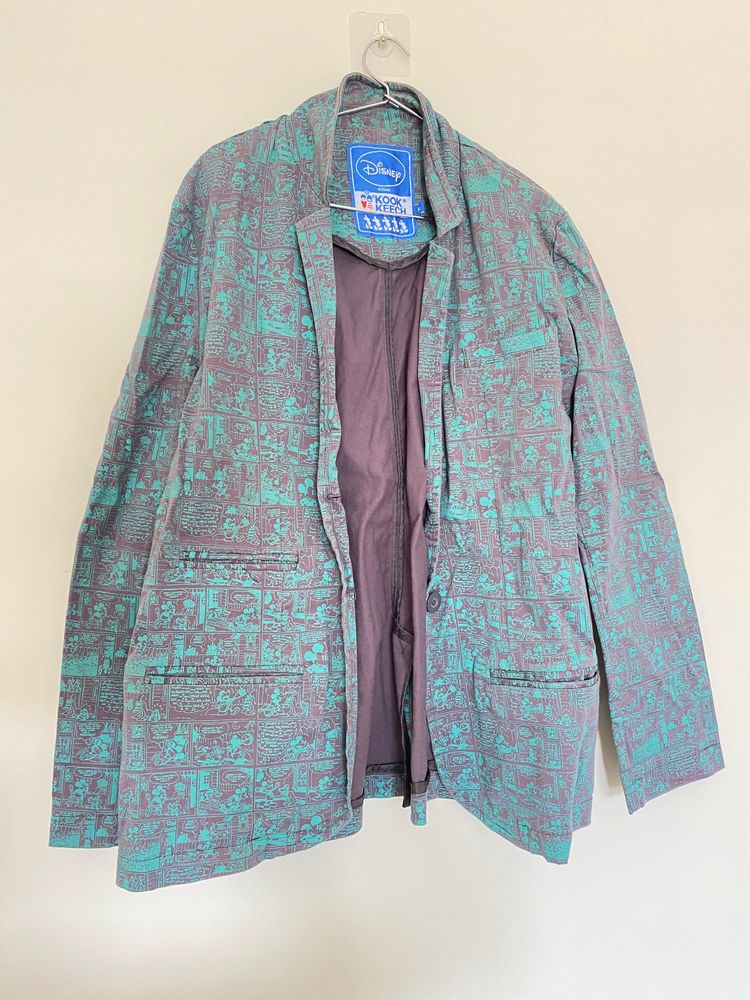 Kook N Keech Disney Women Green and grey Blazer