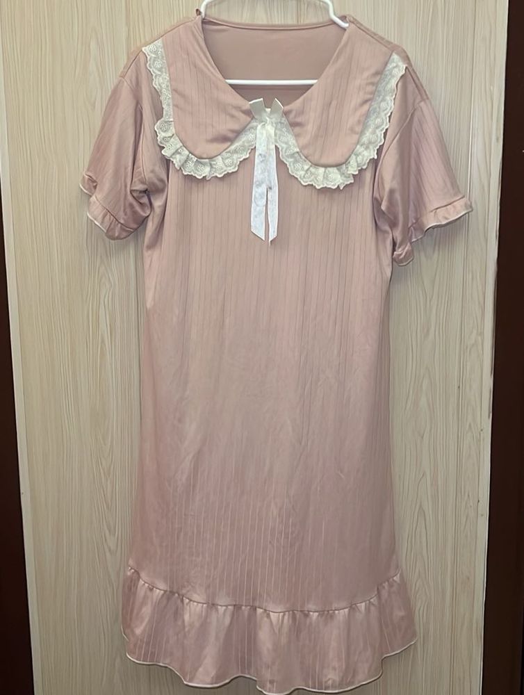 Vintage Pink Lace Dress