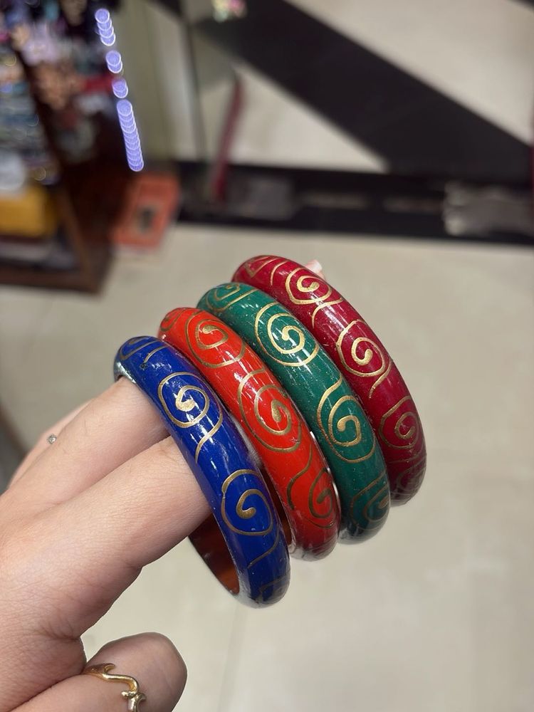Vibrant wooden Bangles any1