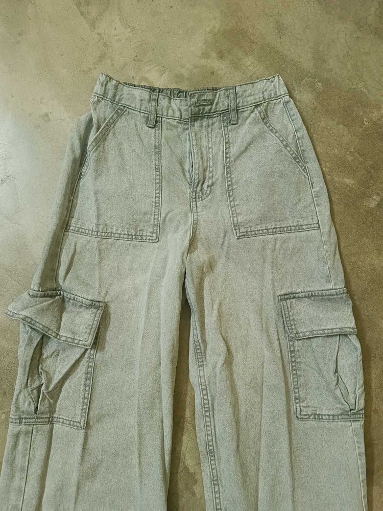 Acid Wash Cargo Pants