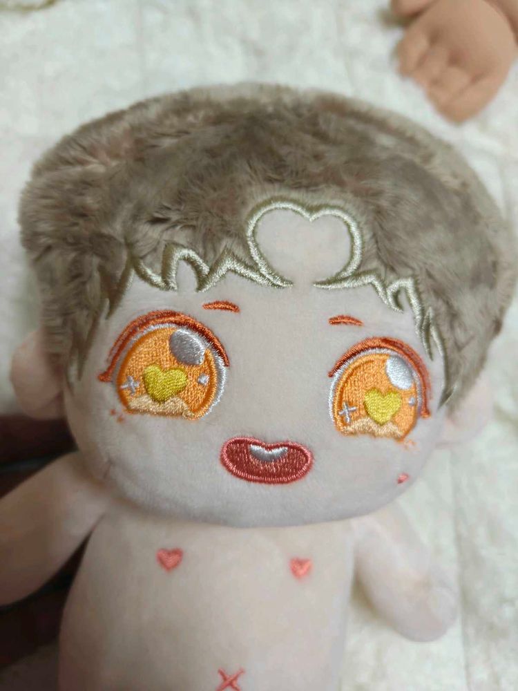 Cute Plush Doll with Heart Eyes