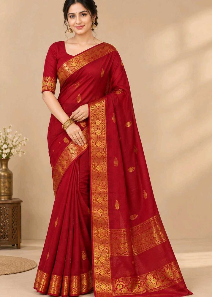 Red Saree With Blouse