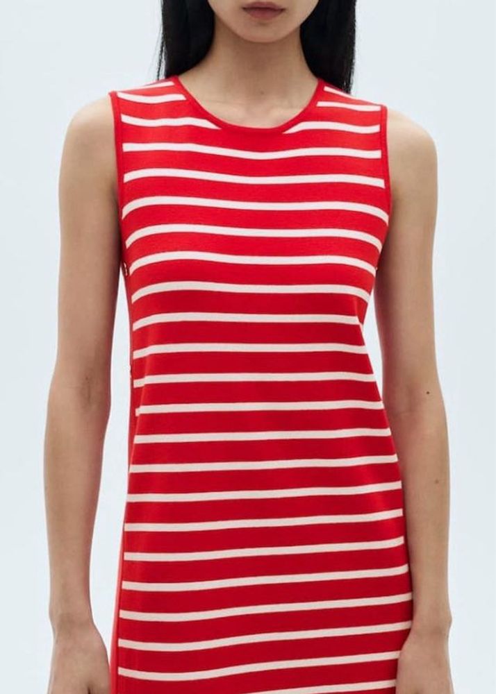 Chic Striped Sleeveless Dress