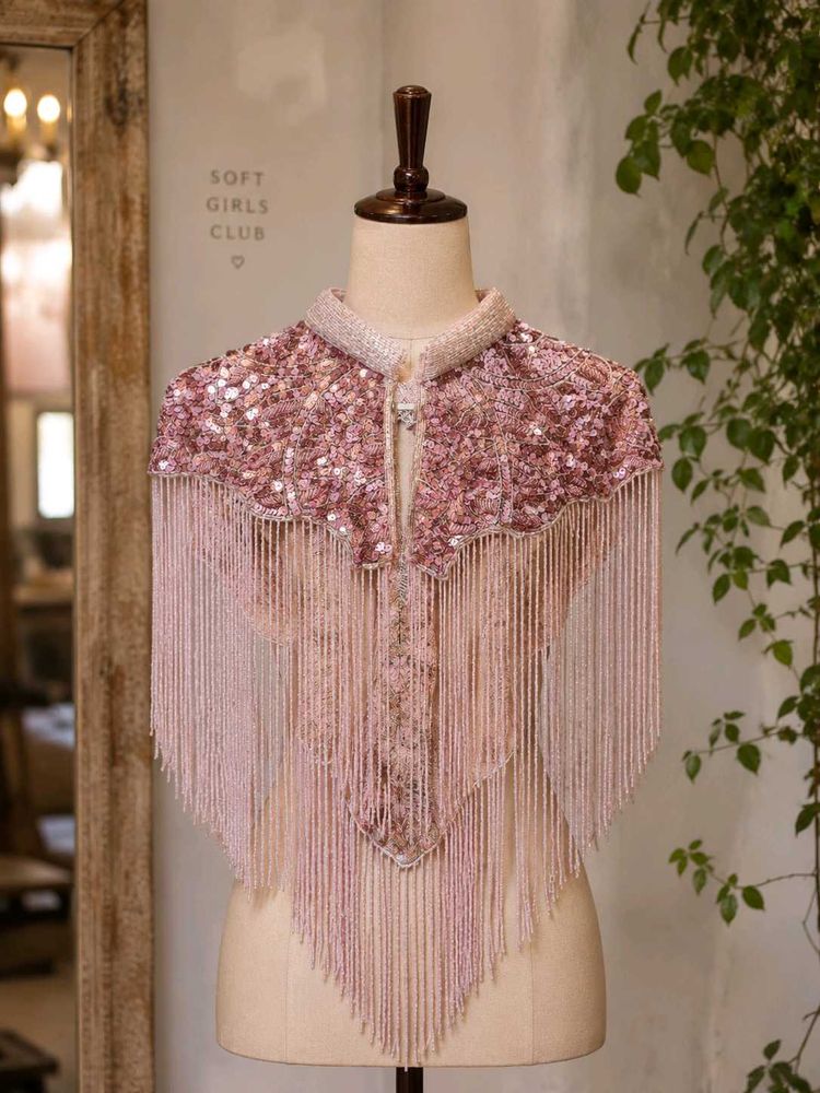 Full beaded sequin cape