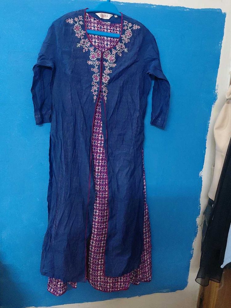 Embroidered Blue Kurta Suit Set