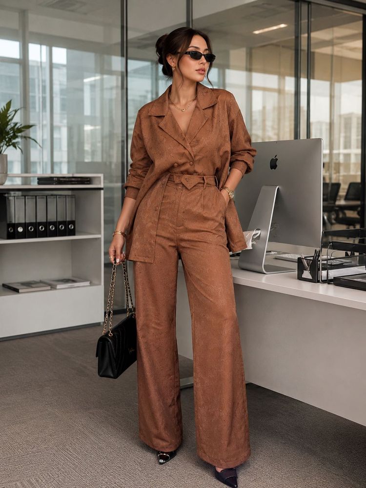 Chic Brown Co-ord Set