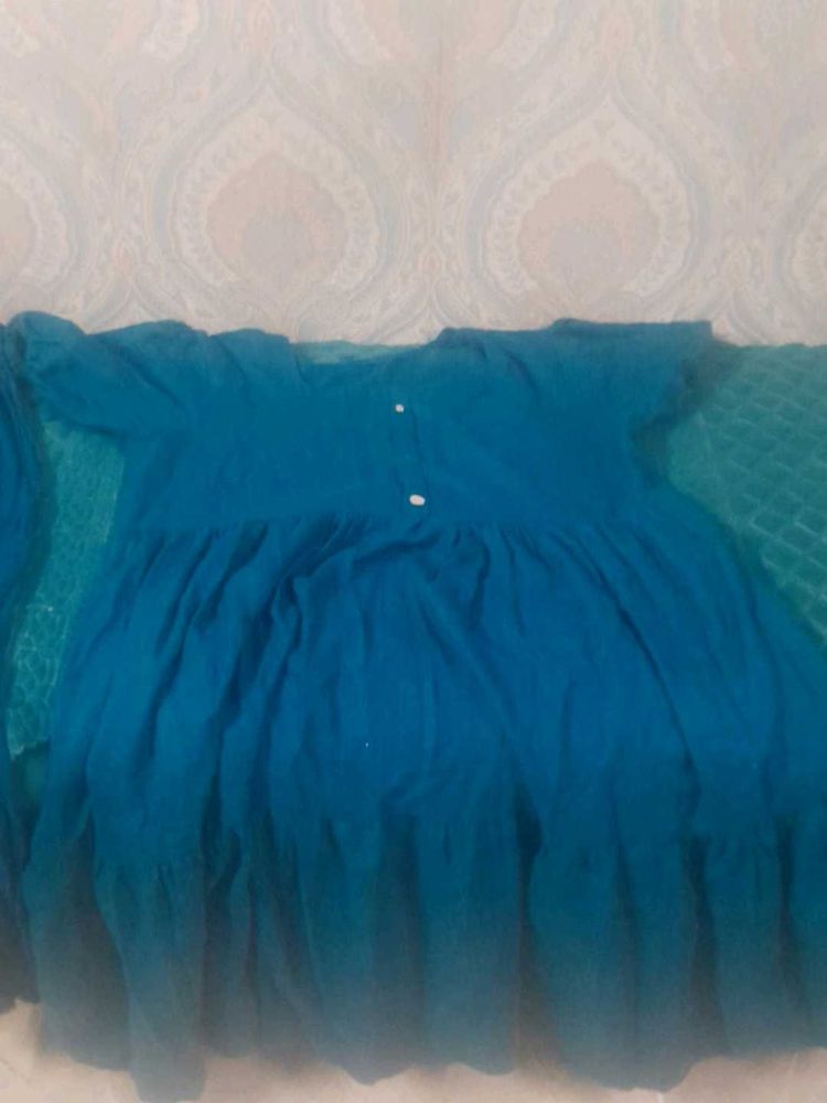 Teal Kurta Set for women