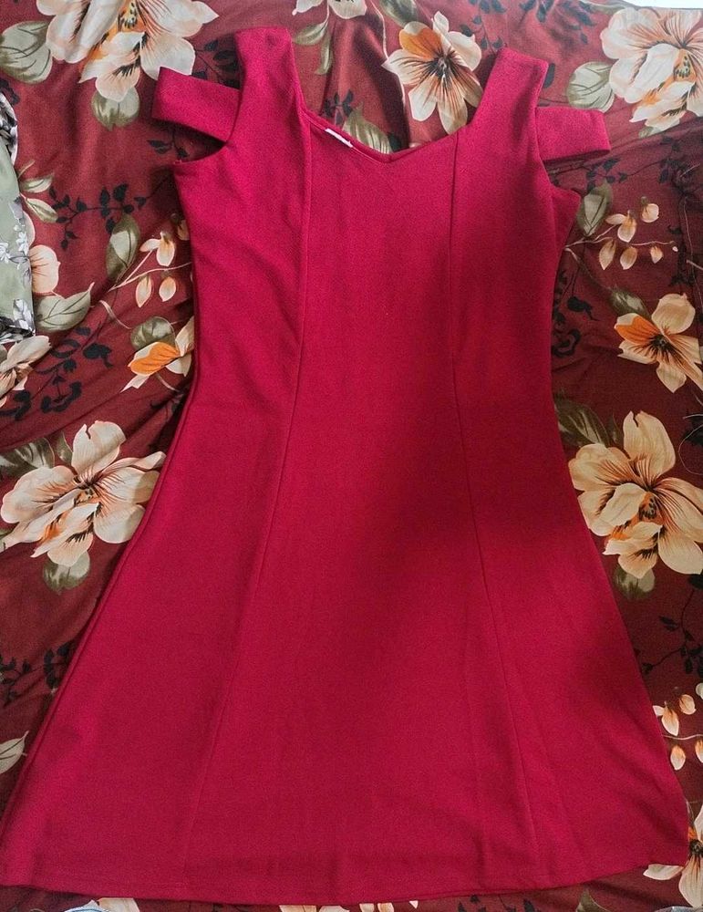 beautiful maroon dress