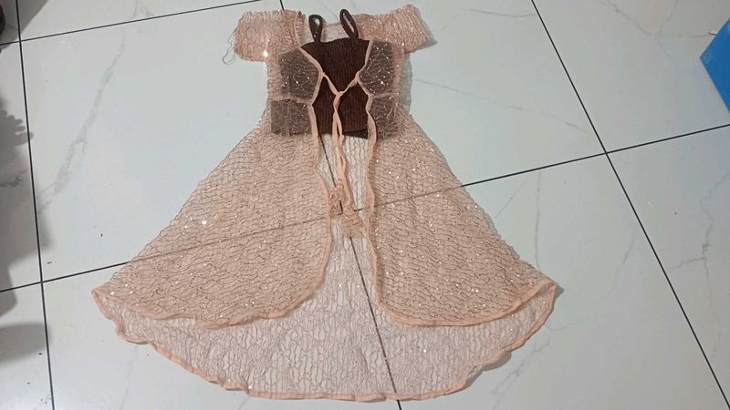 Elegant Party Dress with Shrug