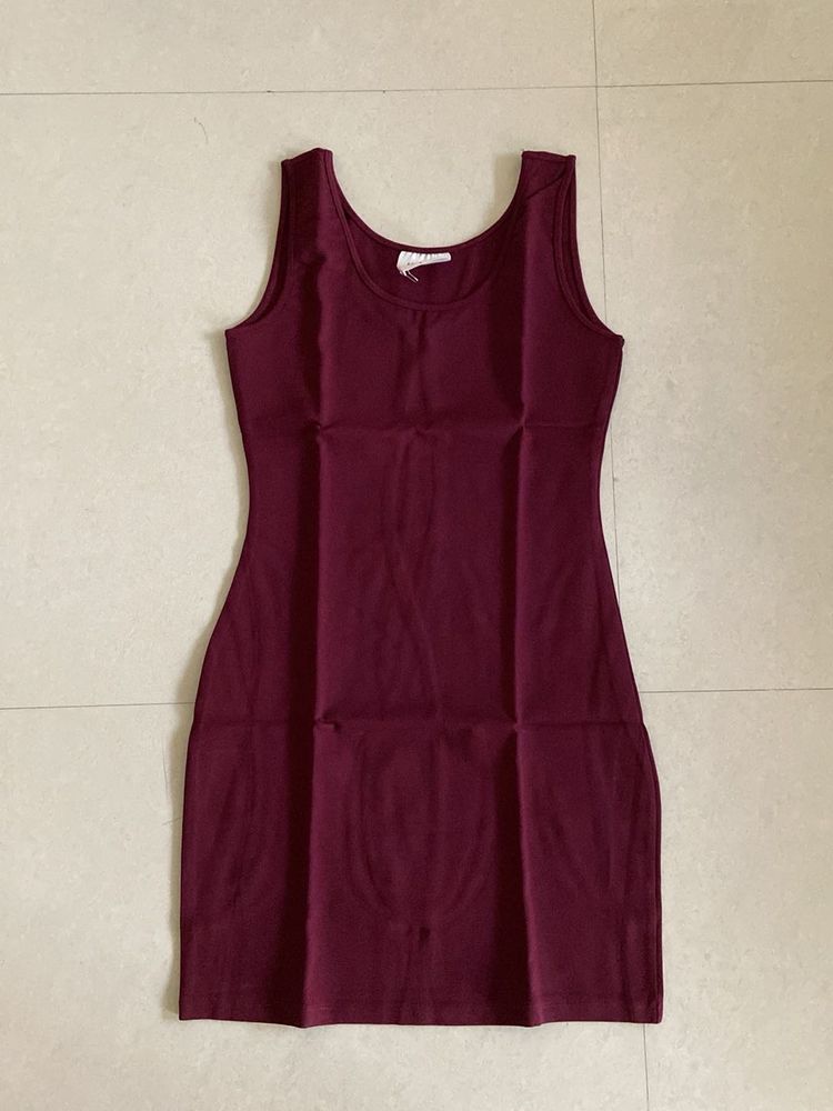 Burgundy Bodycon Dress