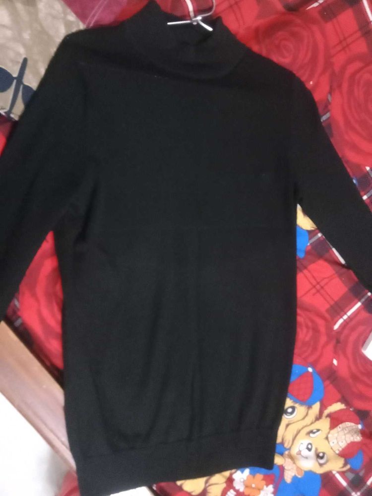 Classic Black Turtleneck Sweater