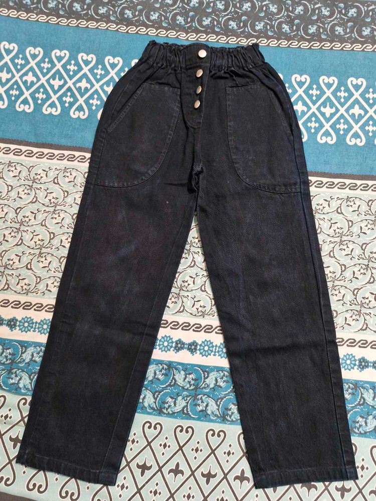 Dark Wash High Waisted Denim Jeans