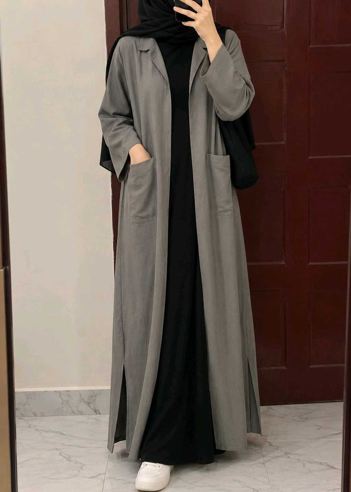 Modest Grey Abaya Dress