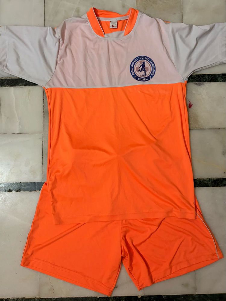 orange jersey with shorts