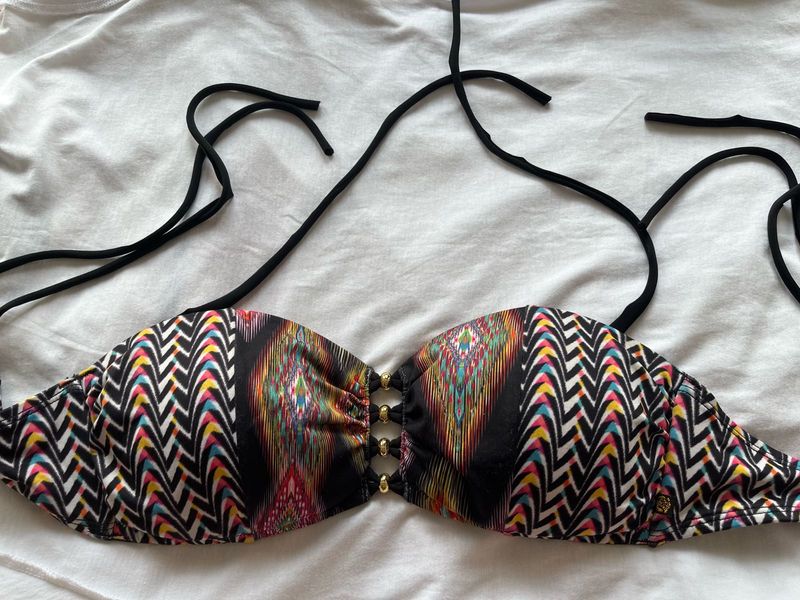 Colorful Pattern Paded  Bikini Top