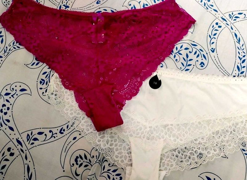 Lace Trim Panty Set of 2