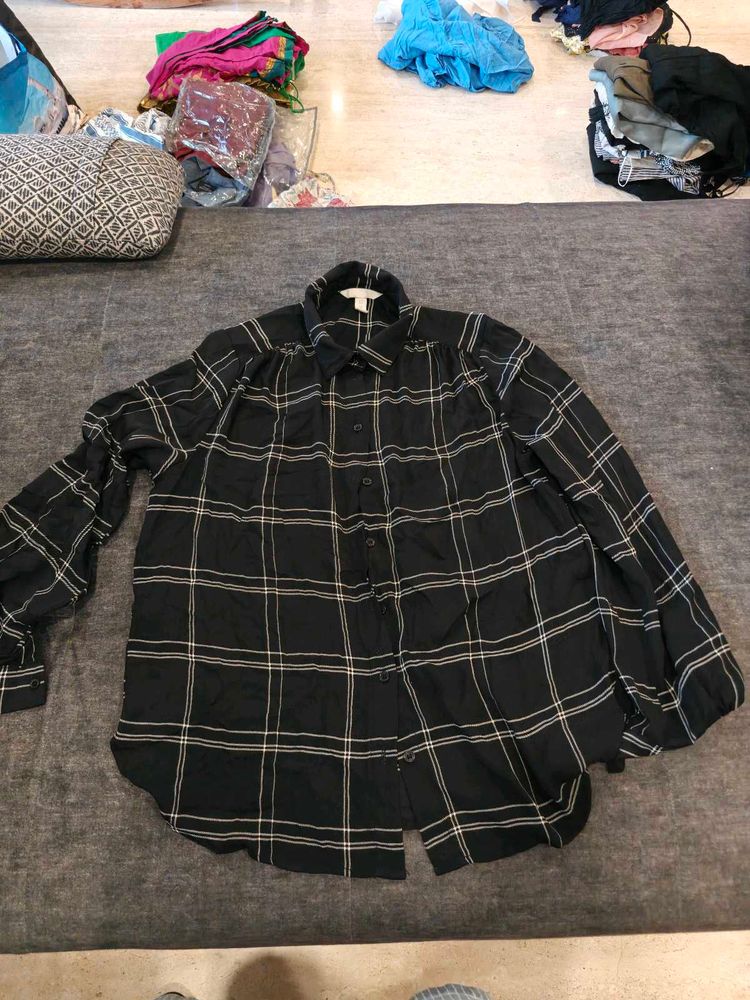 Plaid Button-Down Shirt