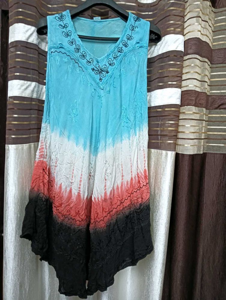 Umbrella Style Sleeveless Kurti