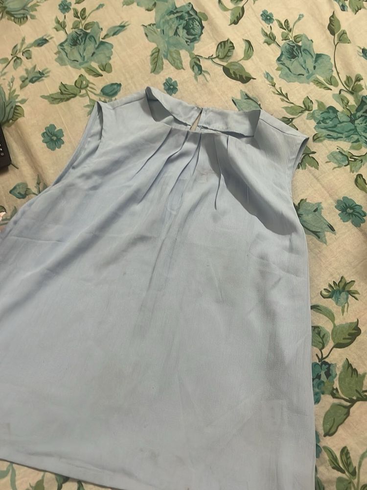 Light Blue Sleeveless Top