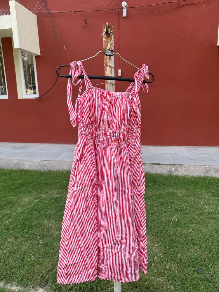 Red Striped Summer Dress