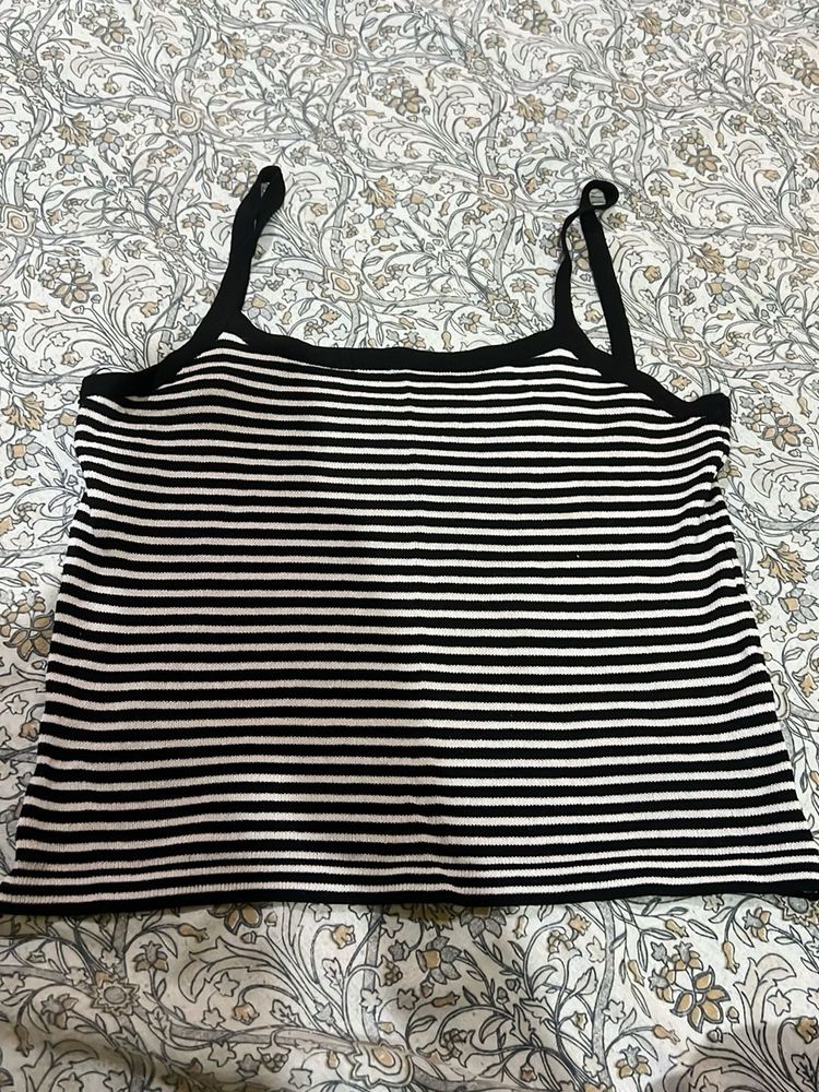 Striped Crop Tank Top