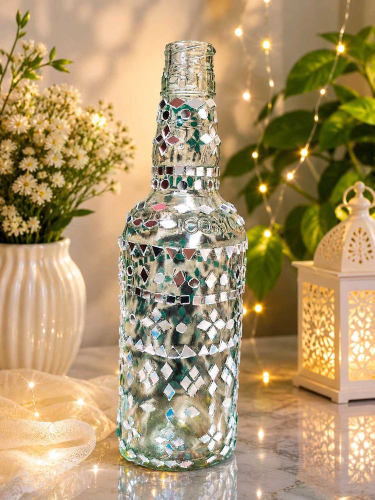 Mosaic Mirror Bottle Decor