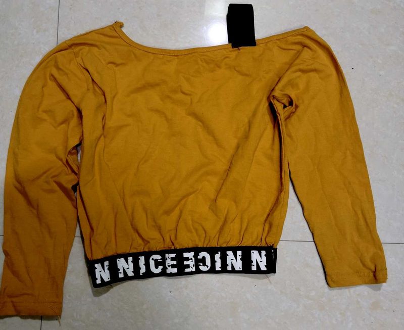 Cute Mustard Crop Top
