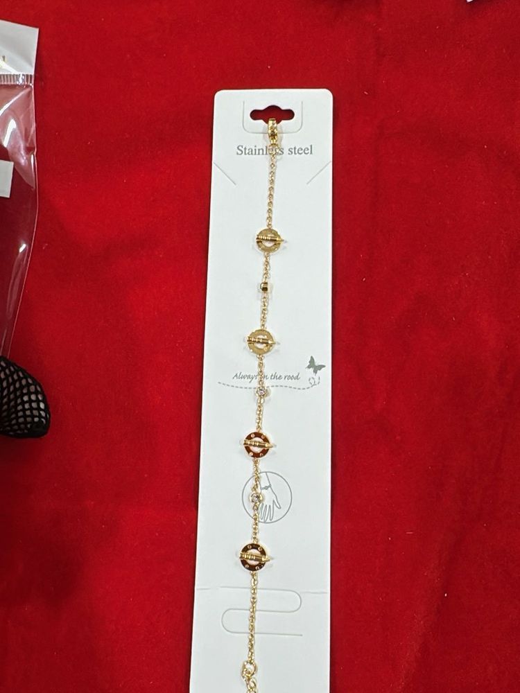 Gold Tone Stainless Steel Bracelet