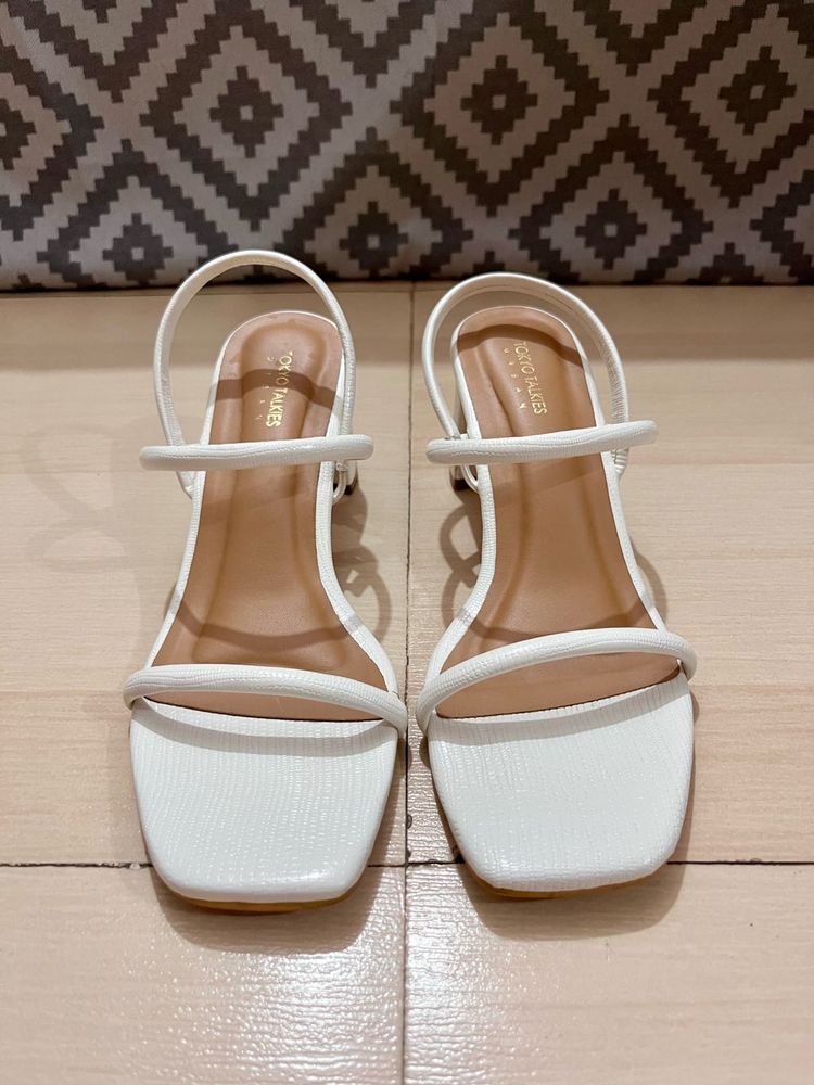 White Strappy Heels