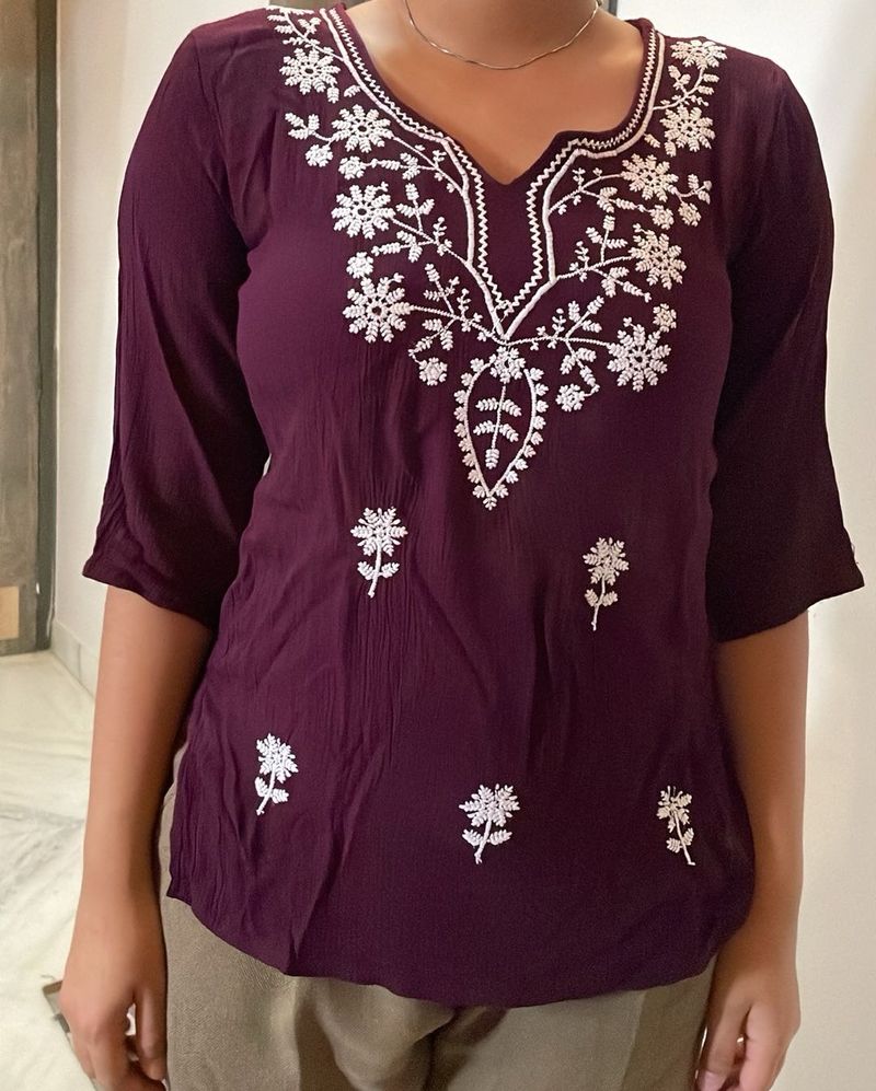 Embroidered Cotton Kurti