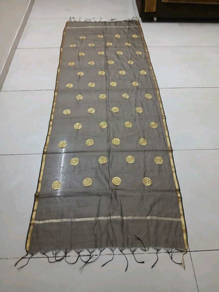 Elegant Dupatta with Gold Motifs