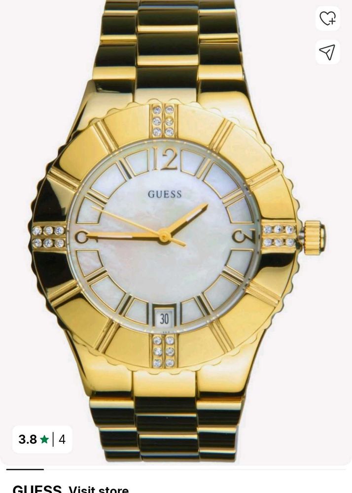 Elegant Gold Guess Watch