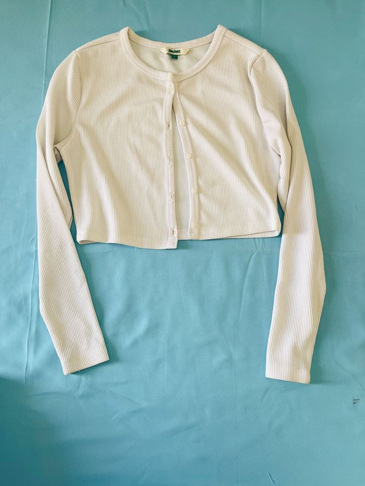 white cardigan