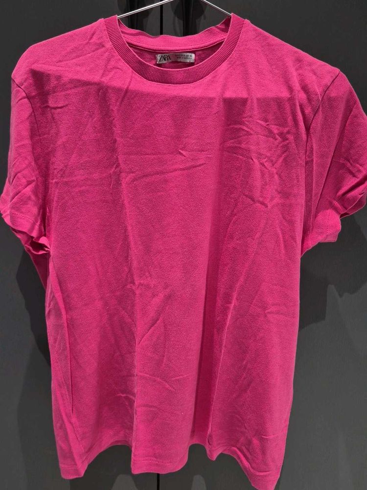 Vibrant Pink Unisex Zara T-Shirt