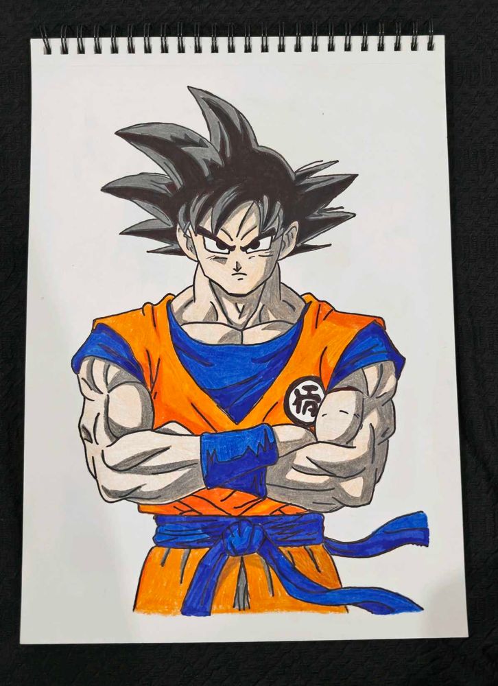 Goku Drawing Hand-Drawn A4 Artwork 💀🔥