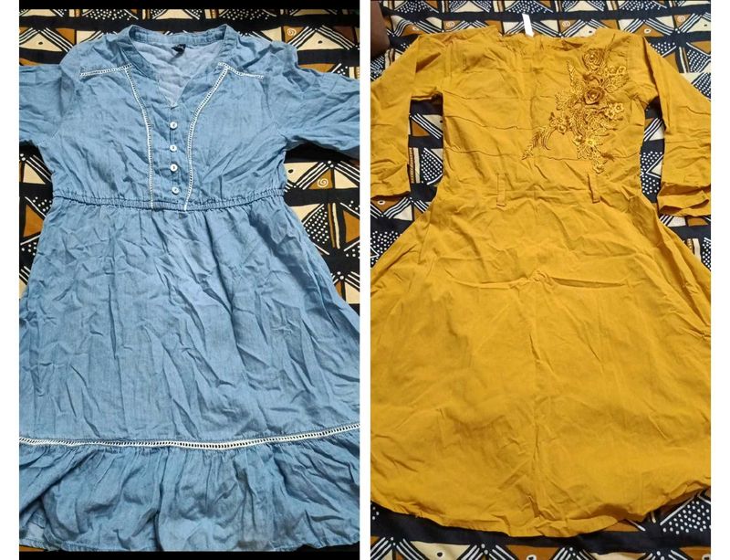 Denim &amp; Yellow dress